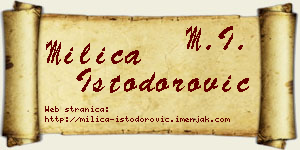 Milica Istodorović vizit kartica